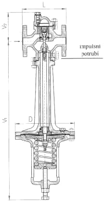 Regulátor tlaku pro páru R22 117 616